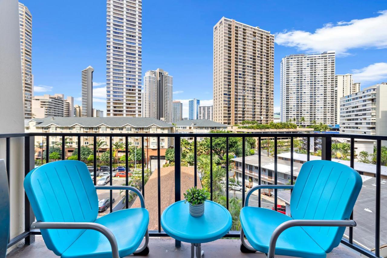 Renovated With City View At Aqua Palms Waikiki Honolulu Exteriér fotografie